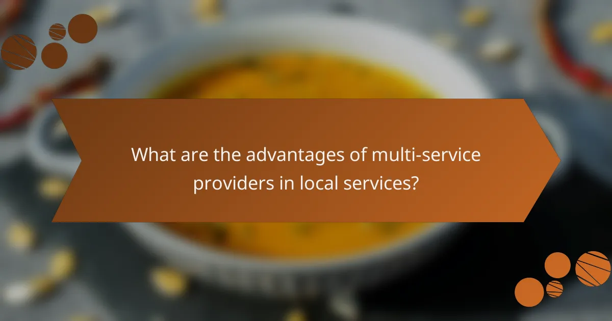 What are the advantages of multi-service providers in local services?