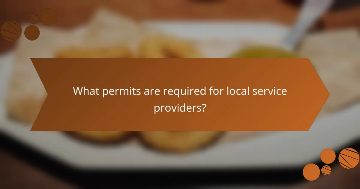 What permits are required for local service providers?